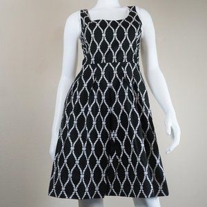 Banana Republic Black & White Rope Pattern Dress